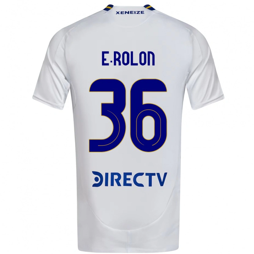 Danxen Børn Esteban Rolón #36 Royal Blå Gul Udebane Spillertrøjer 2025/26 Trøje T-Shirt