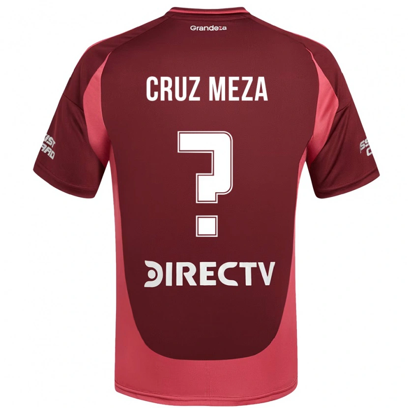 Danxen Børn Juan Cruz Meza #0 Hvid Rød Udebane Spillertrøjer 2025/26 Trøje T-Shirt