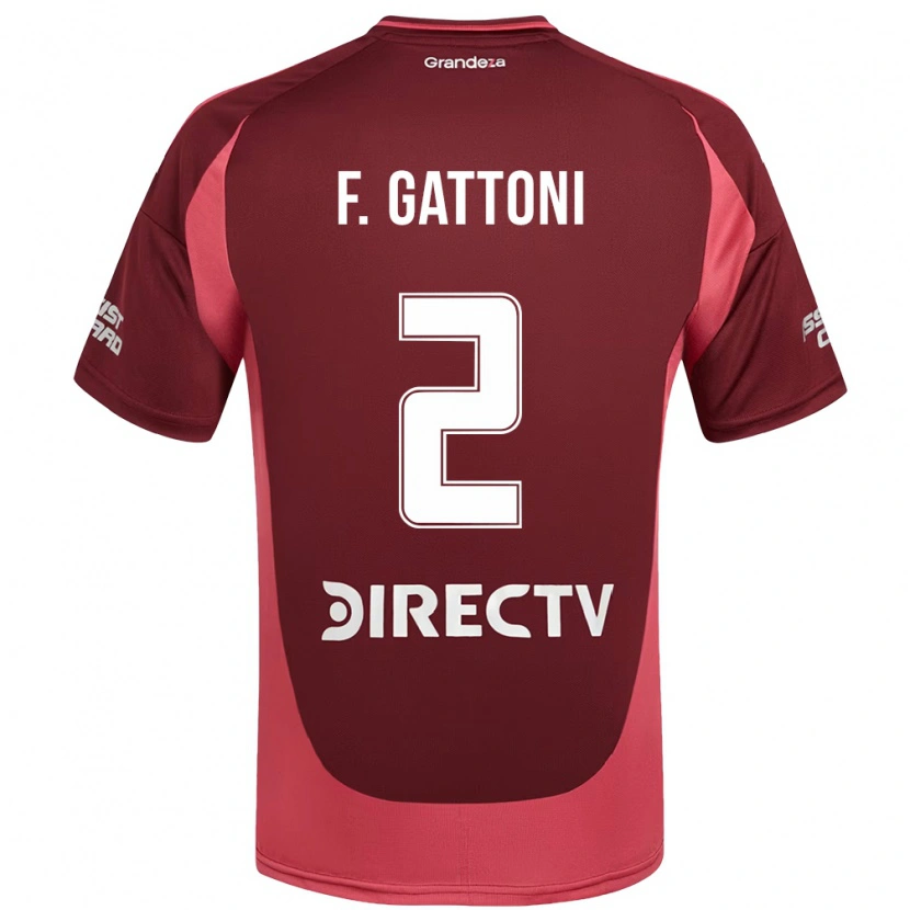 Danxen Børn Federico Gattoni #2 Hvid Rød Udebane Spillertrøjer 2025/26 Trøje T-Shirt