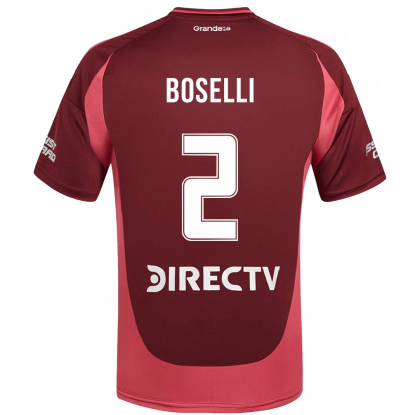 Danxen Børn Sebastián Boselli #2 Hvid Rød Udebane Spillertrøjer 2025/26 Trøje T-Shirt