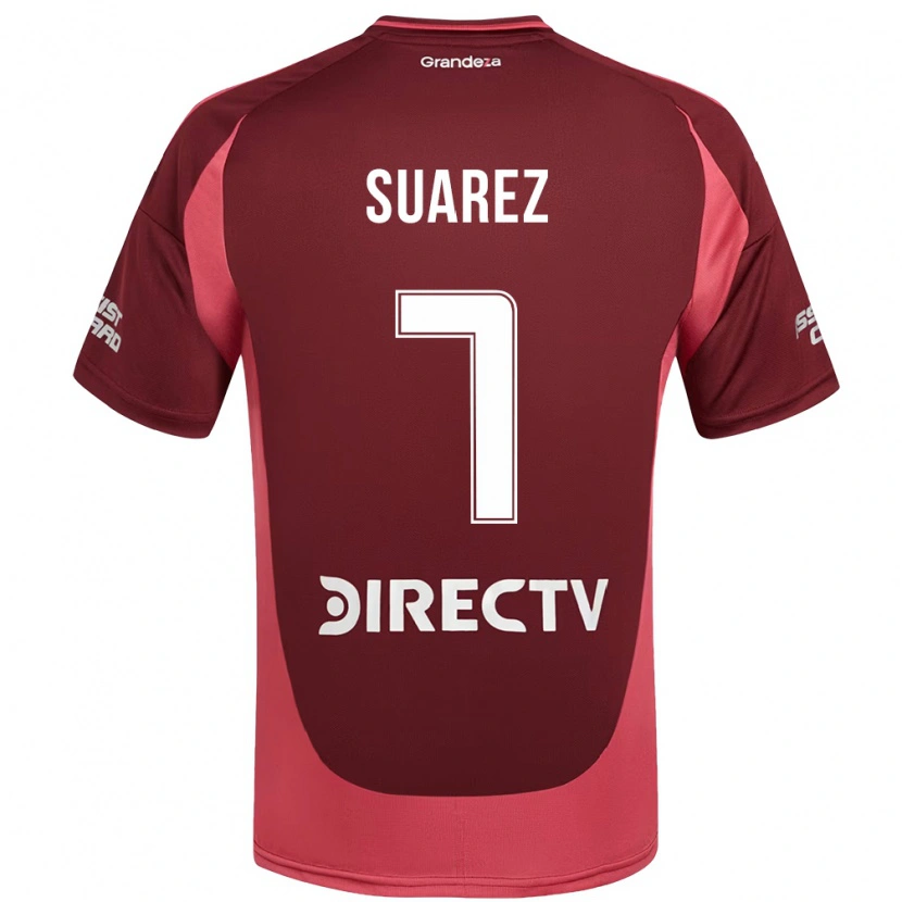 Danxen Børn Matias Suarez #7 Hvid Rød Udebane Spillertrøjer 2025/26 Trøje T-Shirt