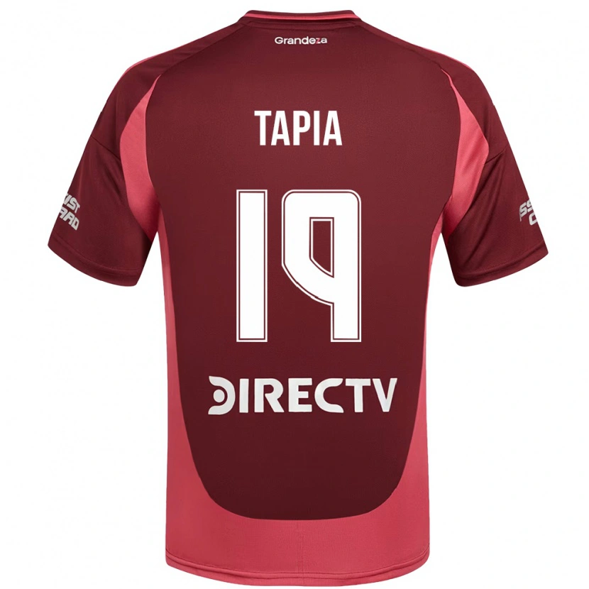 Danxen Børn Gonzalo Tapia #19 Hvid Rød Udebane Spillertrøjer 2025/26 Trøje T-Shirt