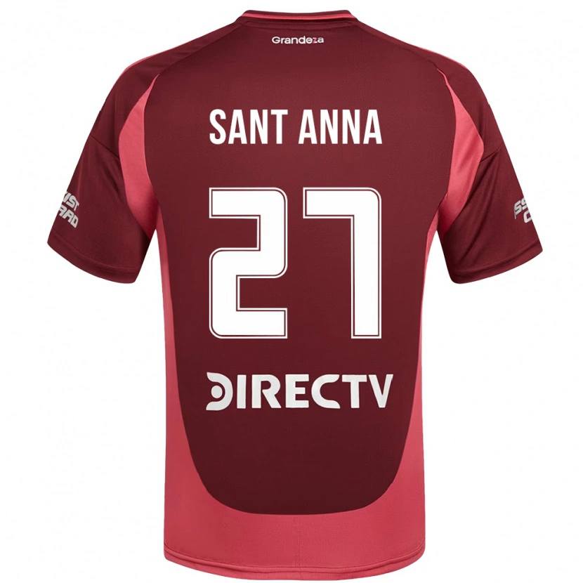 Danxen Børn Agustín Sant Anna #27 Hvid Rød Udebane Spillertrøjer 2025/26 Trøje T-Shirt