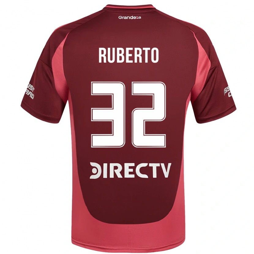 Danxen Børn Agustín Ruberto #32 Hvid Rød Udebane Spillertrøjer 2025/26 Trøje T-Shirt