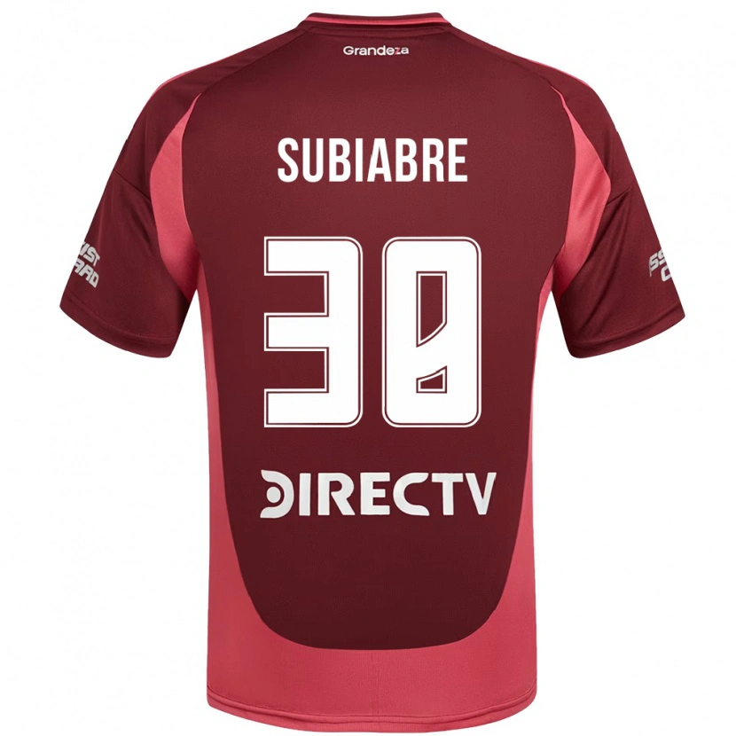 Danxen Børn Ian Subiabre #38 Hvid Rød Udebane Spillertrøjer 2025/26 Trøje T-Shirt