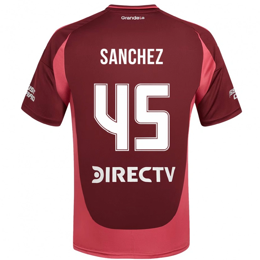 Danxen Børn Sebastián Sánchez #45 Hvid Rød Udebane Spillertrøjer 2025/26 Trøje T-Shirt