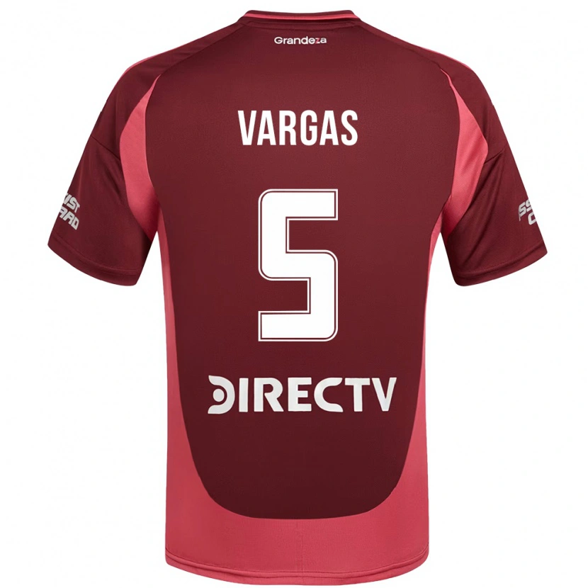 Danxen Børn Agustina Vargas #5 Hvid Rød Udebane Spillertrøjer 2025/26 Trøje T-Shirt