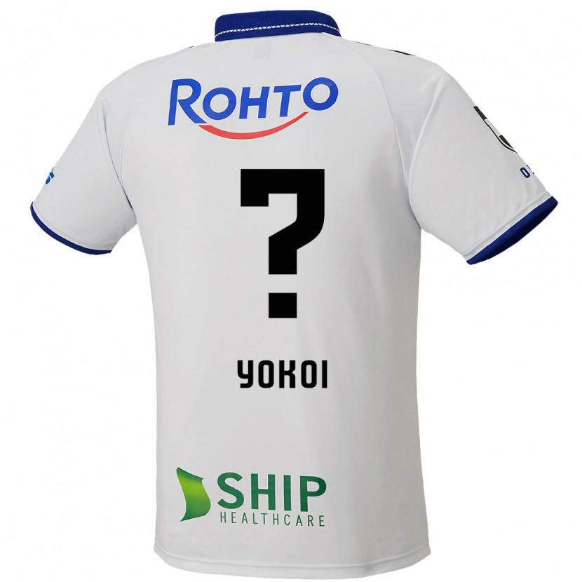Danxen Børn Yuya Yokoi #0 Blå Hvid Sort Udebane Spillertrøjer 2025/26 Trøje T-Shirt