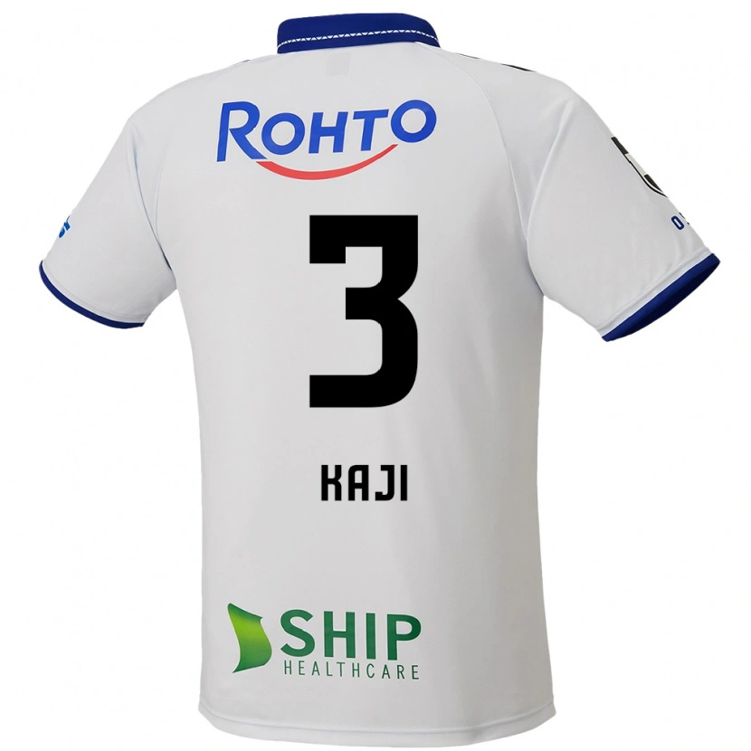 Danxen Børn Rihito Kaji #3 Blå Hvid Sort Udebane Spillertrøjer 2025/26 Trøje T-Shirt