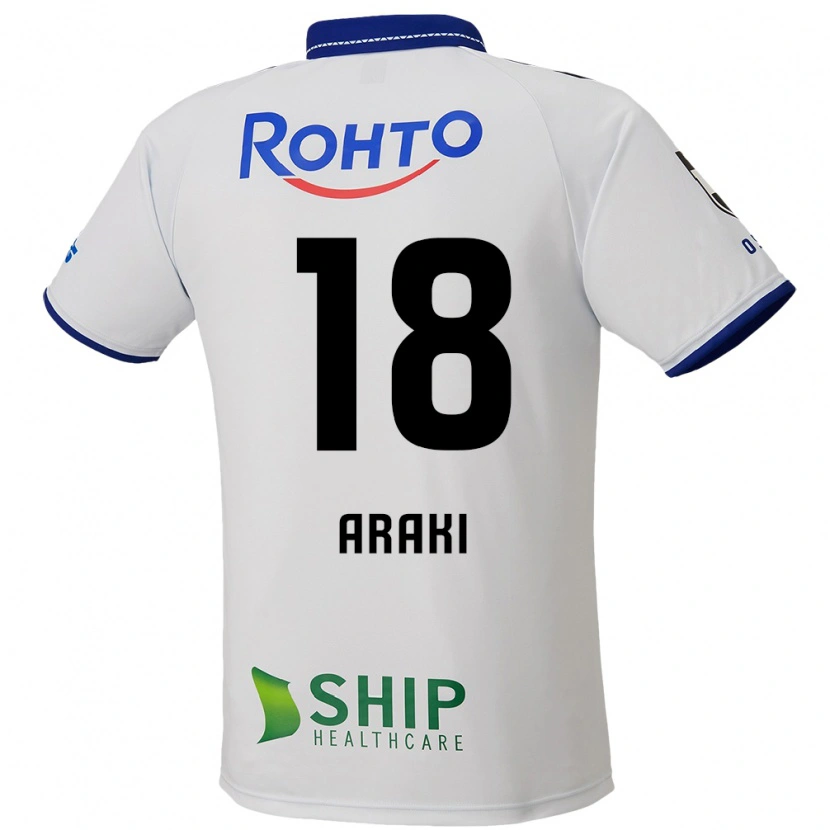 Danxen Børn Rui Araki #18 Blå Hvid Sort Udebane Spillertrøjer 2025/26 Trøje T-Shirt
