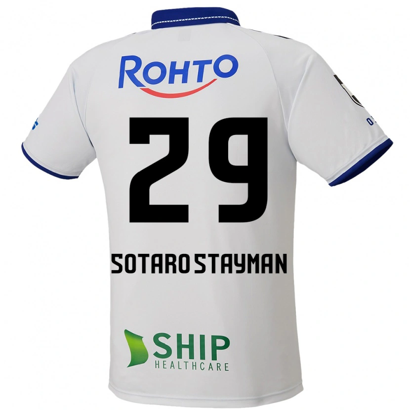 Danxen Børn Joshua Sotaro Stayman #29 Blå Hvid Sort Udebane Spillertrøjer 2025/26 Trøje T-Shirt