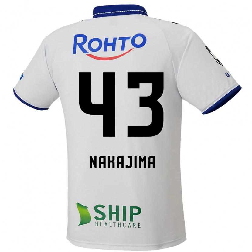 Danxen Børn Yugo Nakajima #43 Blå Hvid Sort Udebane Spillertrøjer 2025/26 Trøje T-Shirt