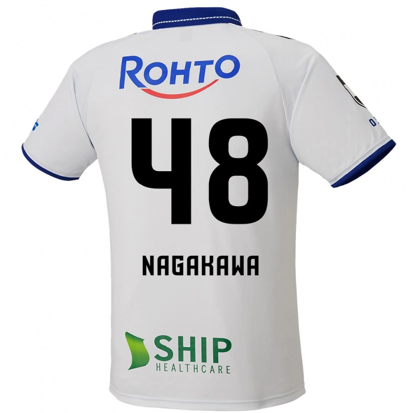 Danxen Børn Kanta Nagakawa #48 Blå Hvid Sort Udebane Spillertrøjer 2025/26 Trøje T-Shirt