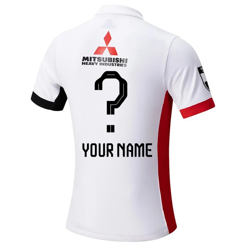 Danxen Børn Dit Navn #0 Rød Hvid Udebane Spillertrøjer 2025/26 Trøje T-Shirt
