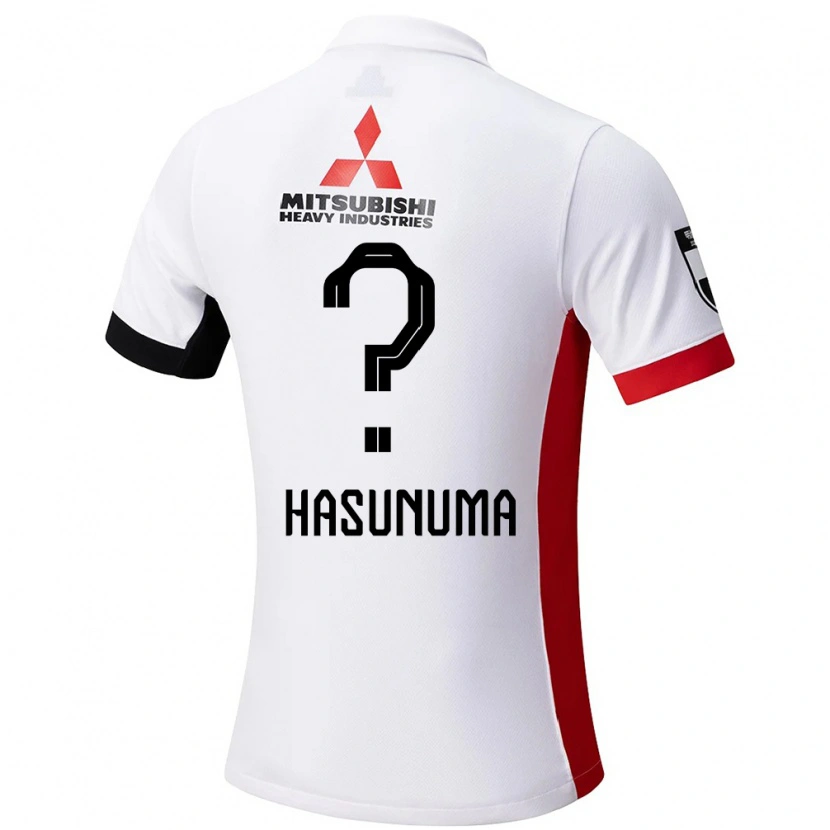 Danxen Børn Shunsuke Hasunuma #0 Rød Hvid Udebane Spillertrøjer 2025/26 Trøje T-Shirt