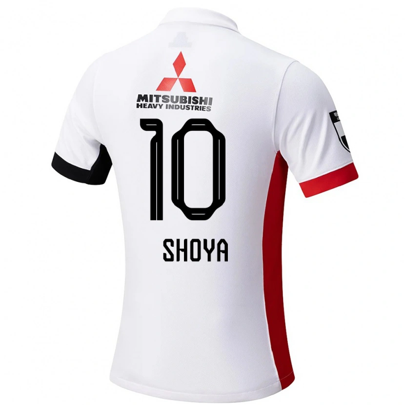 Danxen Børn Shoya Nakajima #10 Rød Hvid Udebane Spillertrøjer 2025/26 Trøje T-Shirt