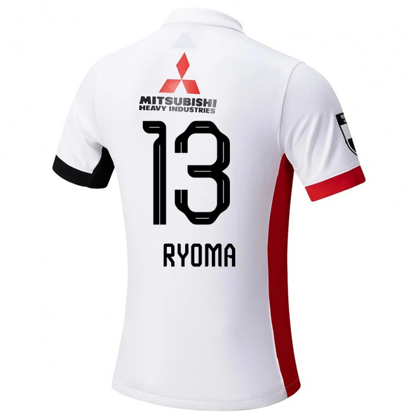 Danxen Børn Ryoma Watanabe #13 Rød Hvid Udebane Spillertrøjer 2025/26 Trøje T-Shirt