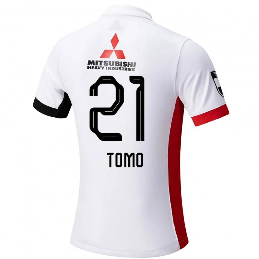 Danxen Børn Tomoaki Okubo #21 Rød Hvid Udebane Spillertrøjer 2025/26 Trøje T-Shirt