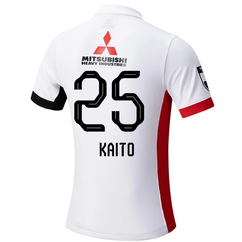 Danxen Børn Kaito Yasui #25 Rød Hvid Udebane Spillertrøjer 2025/26 Trøje T-Shirt