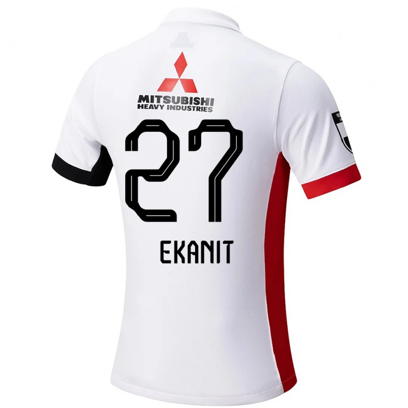 Danxen Børn Ekanit Panya #27 Rød Hvid Udebane Spillertrøjer 2025/26 Trøje T-Shirt