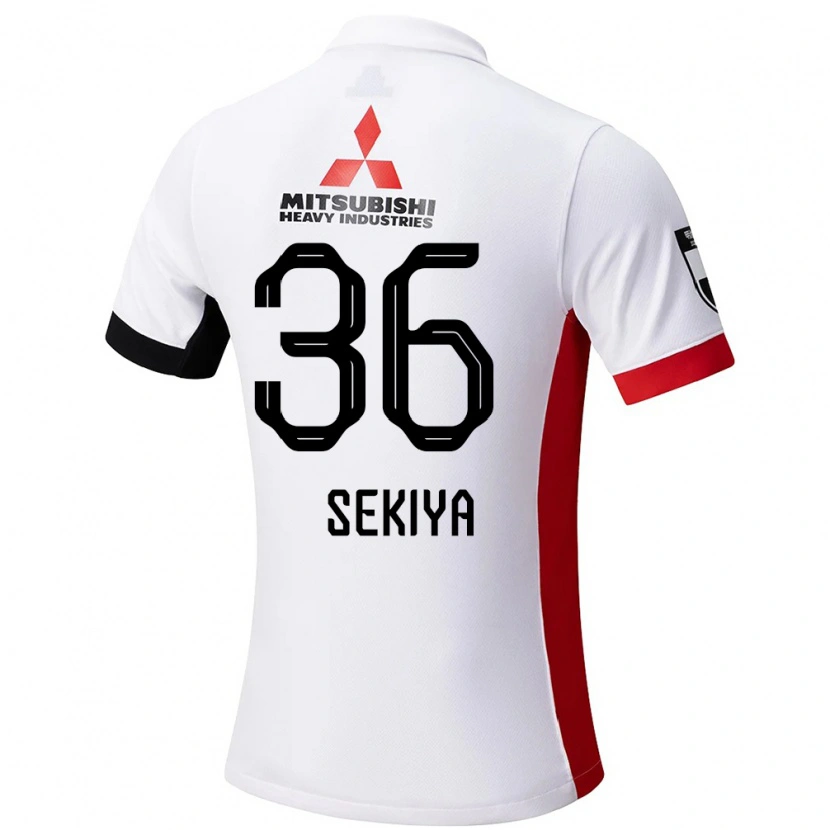 Danxen Børn Hikaru Sekiya #36 Rød Hvid Udebane Spillertrøjer 2025/26 Trøje T-Shirt