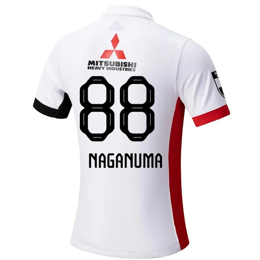 Danxen Børn Yoichi Naganuma #88 Rød Hvid Udebane Spillertrøjer 2025/26 Trøje T-Shirt