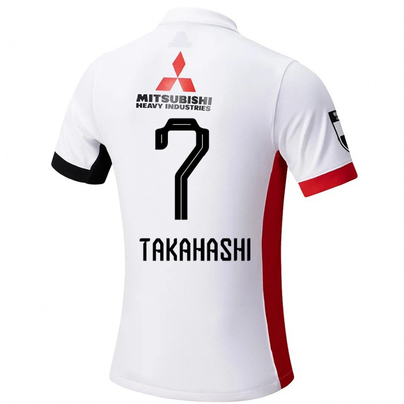 Danxen Børn Hana Takahashi #7 Rød Hvid Udebane Spillertrøjer 2025/26 Trøje T-Shirt