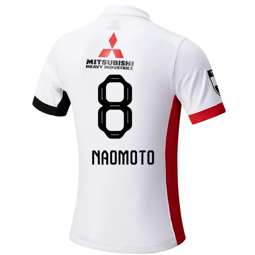 Danxen Børn Hikaru Naomoto #8 Rød Hvid Udebane Spillertrøjer 2025/26 Trøje T-Shirt