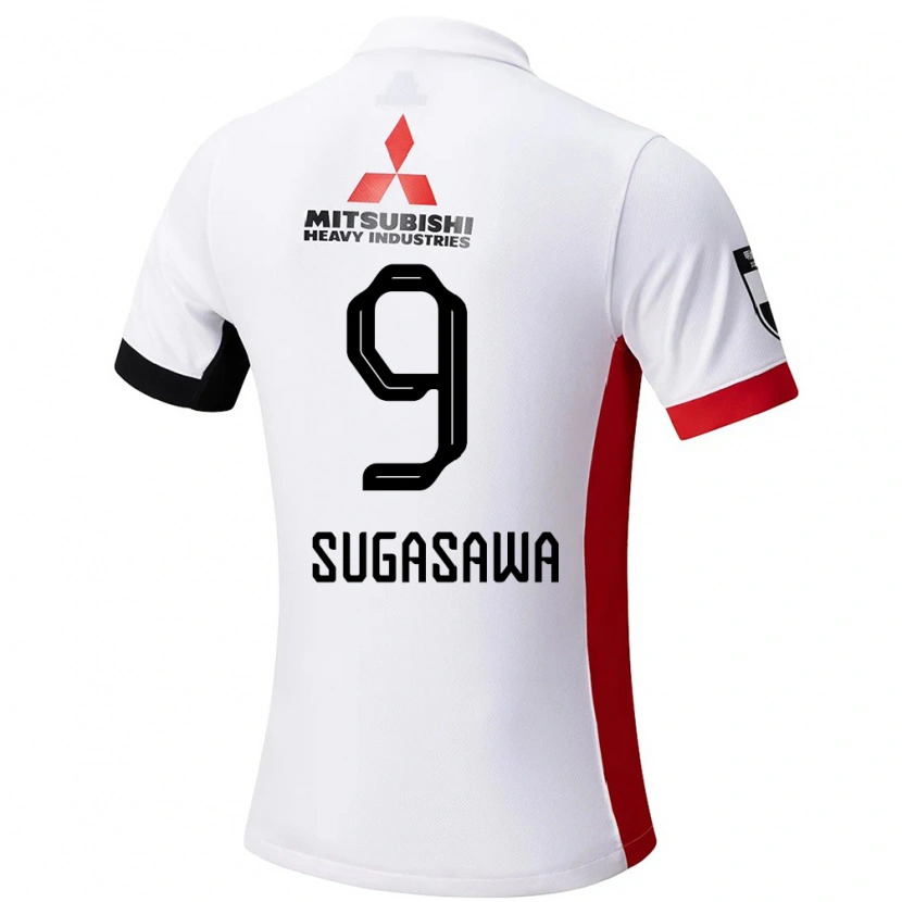 Danxen Børn Yuika Sugasawa #9 Rød Hvid Udebane Spillertrøjer 2025/26 Trøje T-Shirt