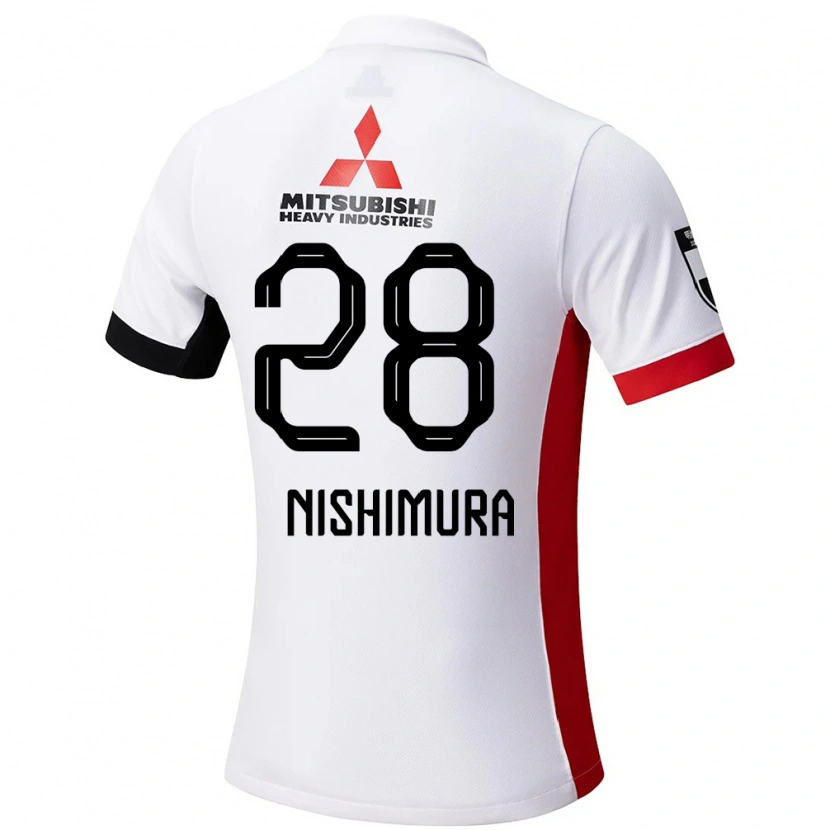 Danxen Børn Kotone Nishimura #28 Rød Hvid Udebane Spillertrøjer 2025/26 Trøje T-Shirt