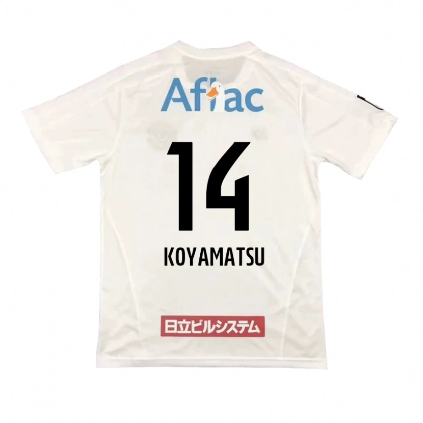 Danxen Børn Tomoya Koyamatsu #14 Sort Gul Udebane Spillertrøjer 2025/26 Trøje T-Shirt