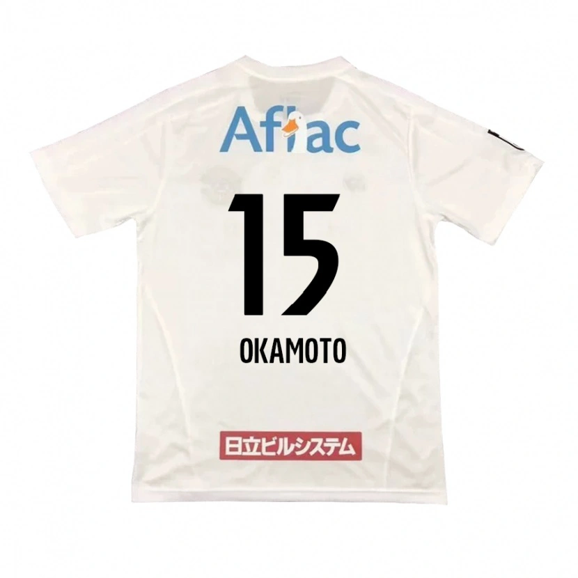 Danxen Børn Ryoji Okamoto #15 Sort Gul Udebane Spillertrøjer 2025/26 Trøje T-Shirt