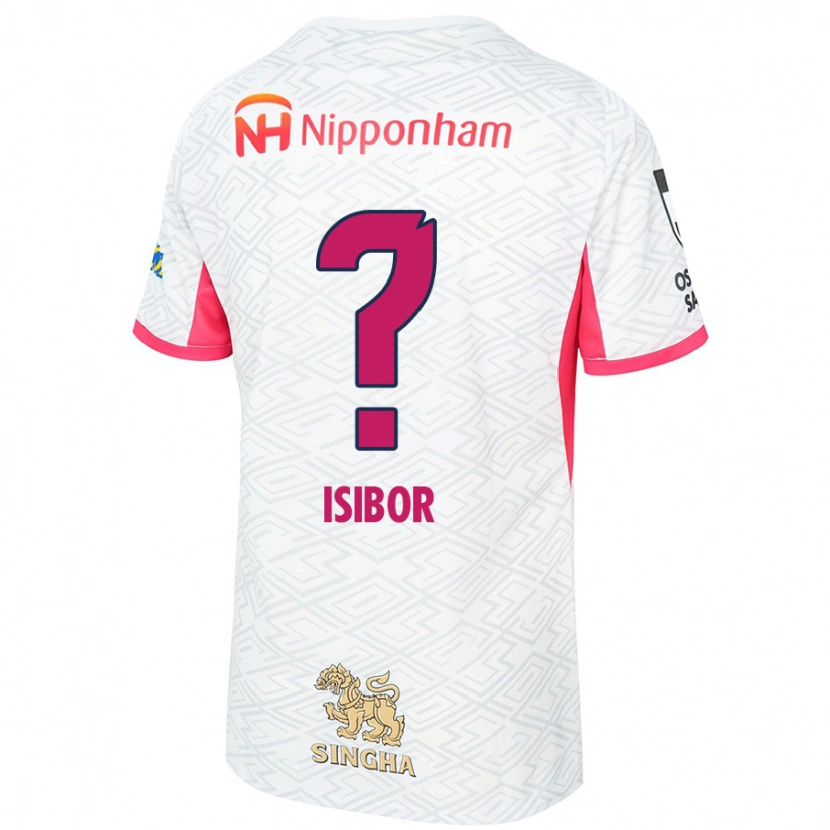 Danxen Børn Ken Isibor #0 Sakura Pink Hvid Udebane Spillertrøjer 2025/26 Trøje T-Shirt