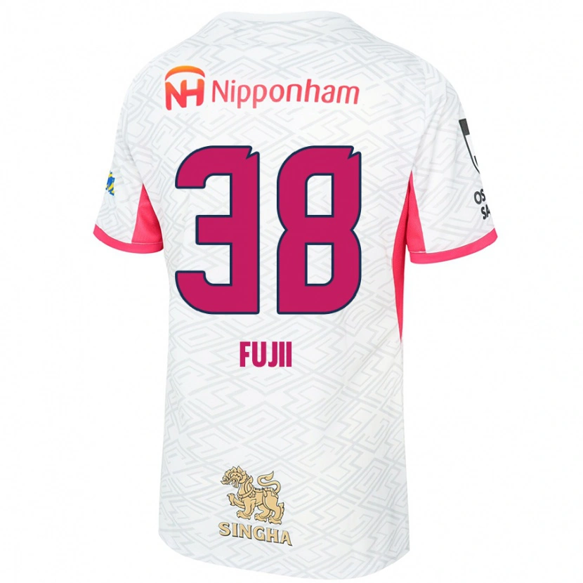 Danxen Børn Ryuya Fujii #38 Sakura Pink Hvid Udebane Spillertrøjer 2025/26 Trøje T-Shirt