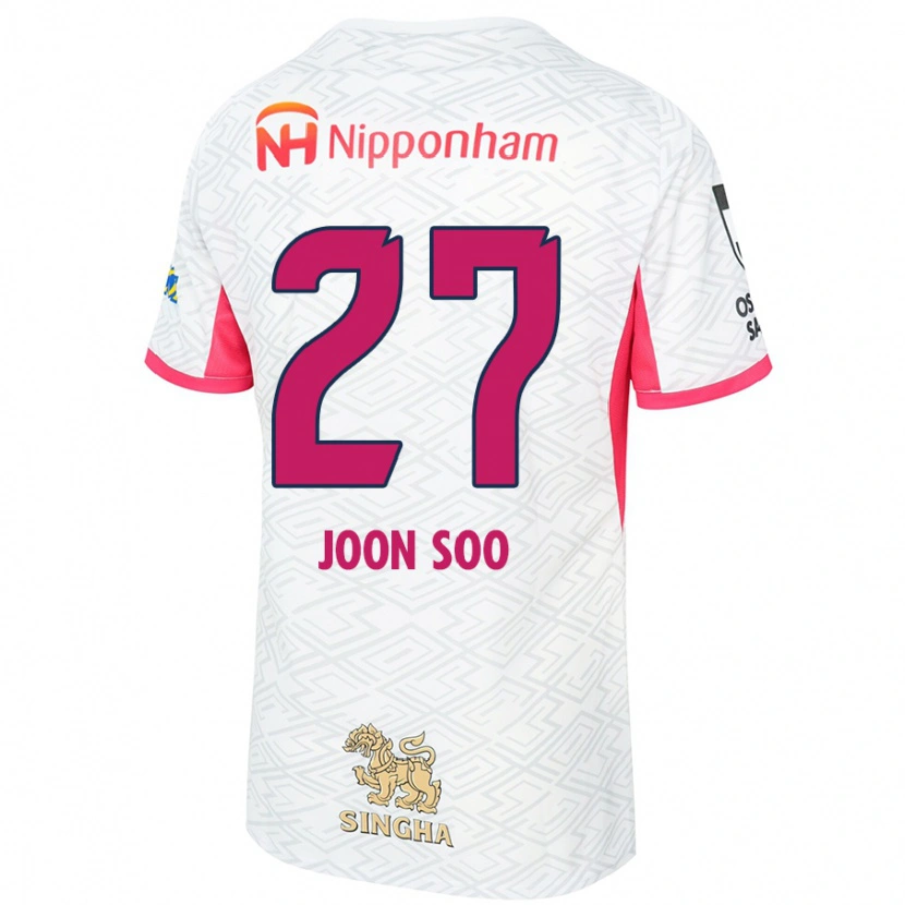 Danxen Børn Ahn Joon-Soo #27 Sakura Pink Hvid Udebane Spillertrøjer 2025/26 Trøje T-Shirt