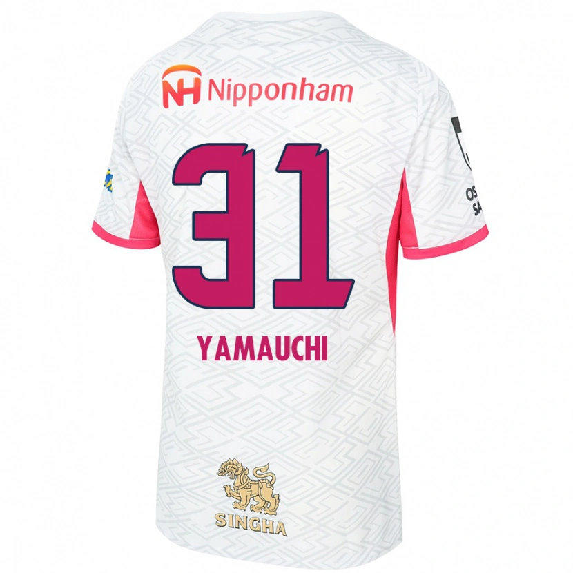 Danxen Børn Hirofumi Yamauchi #31 Sakura Pink Hvid Udebane Spillertrøjer 2025/26 Trøje T-Shirt