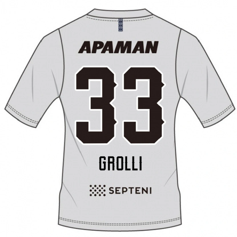 Danxen Børn Douglas Grolli #33 Royal Blå Hvid Udebane Spillertrøjer 2025/26 Trøje T-Shirt