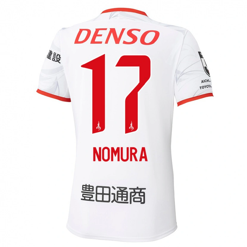 Danxen Børn Yuto Nomura #17 Rød Gul Udebane Spillertrøjer 2025/26 Trøje T-Shirt