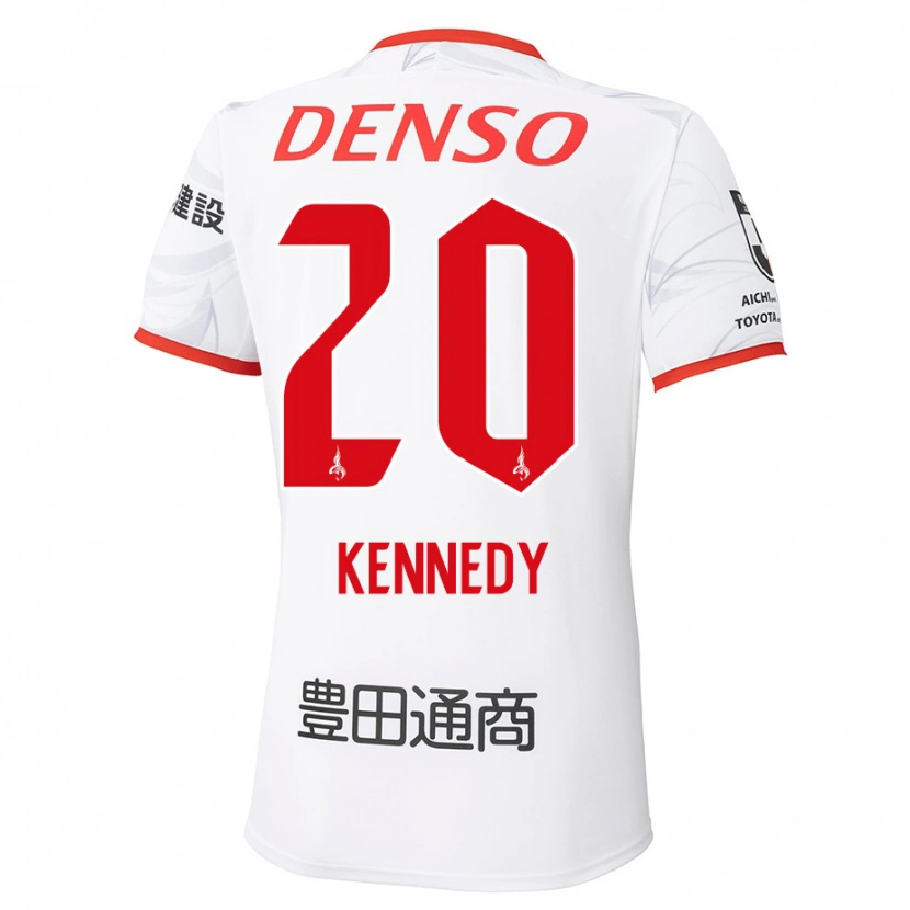 Danxen Børn Kennedy Egbus Mikuni #20 Rød Gul Udebane Spillertrøjer 2025/26 Trøje T-Shirt