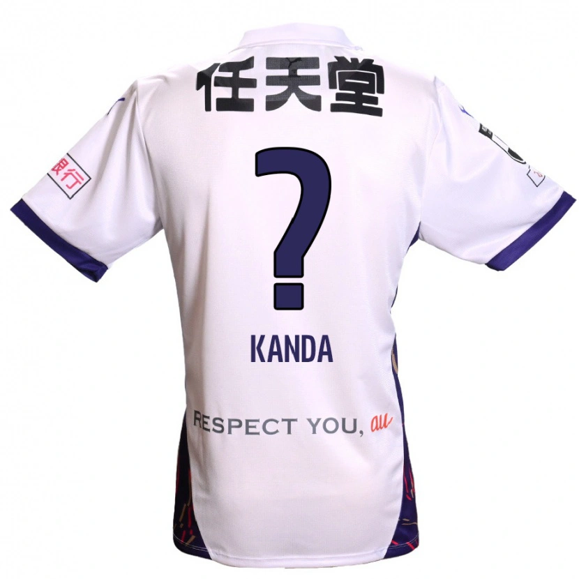Danxen Børn Kotaro Kanda #0 Lilla Hvid Sort Udebane Spillertrøjer 2025/26 Trøje T-Shirt