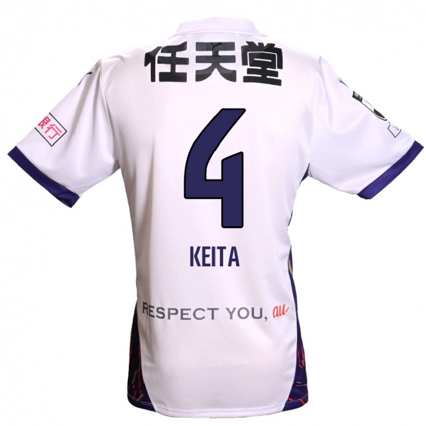 Danxen Børn Keita Matsuda #4 Lilla Hvid Sort Udebane Spillertrøjer 2025/26 Trøje T-Shirt