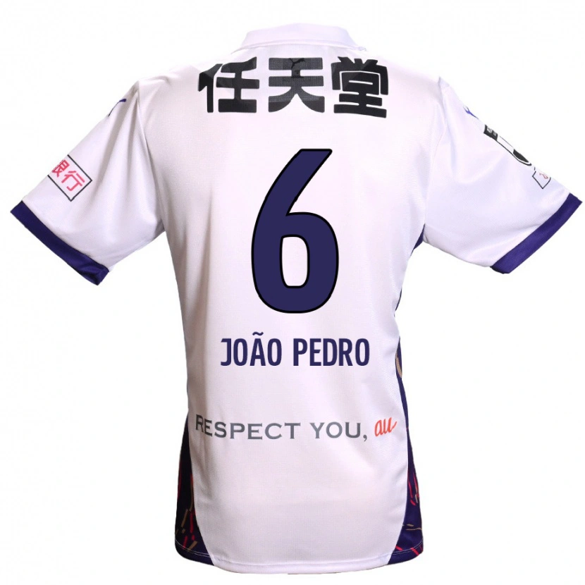 Danxen Børn João Pedro #6 Lilla Hvid Sort Udebane Spillertrøjer 2025/26 Trøje T-Shirt