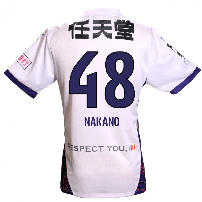 Danxen Børn Ryuma Nakano #48 Lilla Hvid Sort Udebane Spillertrøjer 2025/26 Trøje T-Shirt