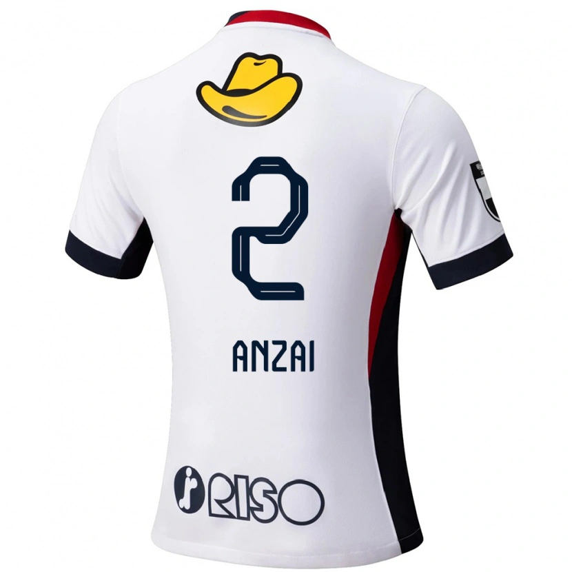 Danxen Børn Koki Anzai #2 Rød Sort Udebane Spillertrøjer 2025/26 Trøje T-Shirt