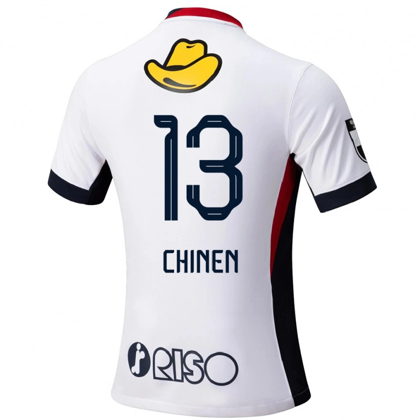 Danxen Børn Kei Chinen #13 Rød Sort Udebane Spillertrøjer 2025/26 Trøje T-Shirt