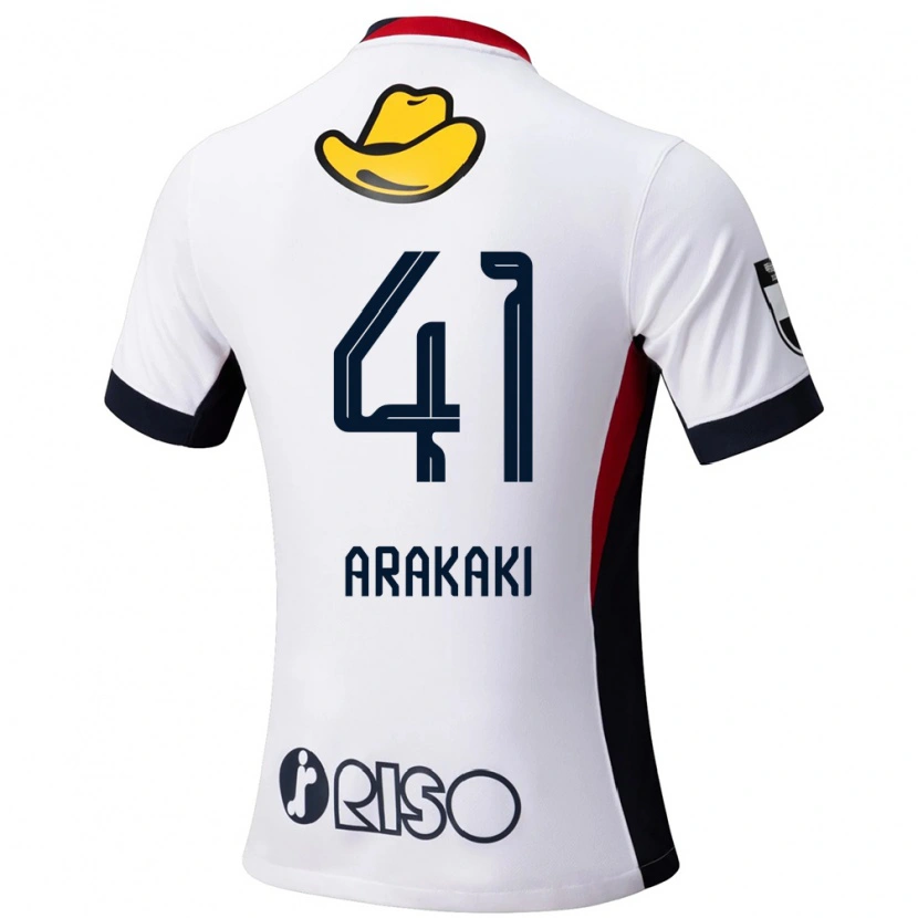 Danxen Børn Yota Arakaki #41 Rød Sort Udebane Spillertrøjer 2025/26 Trøje T-Shirt