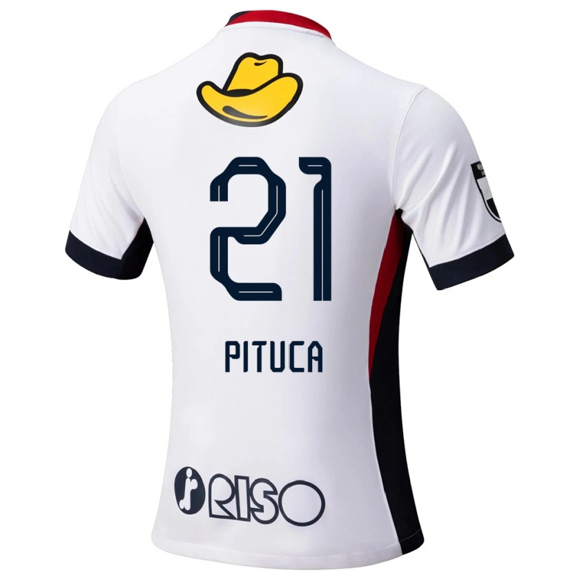 Danxen Børn Diego Pituca #21 Rød Sort Udebane Spillertrøjer 2025/26 Trøje T-Shirt