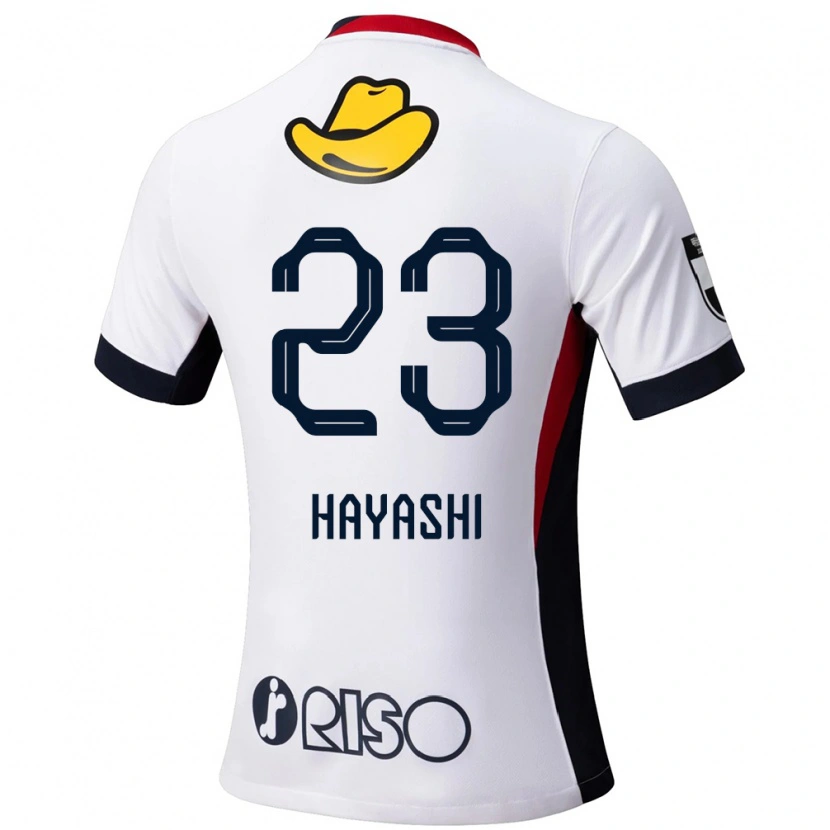 Danxen Børn Naoki Hayashi #23 Rød Sort Udebane Spillertrøjer 2025/26 Trøje T-Shirt