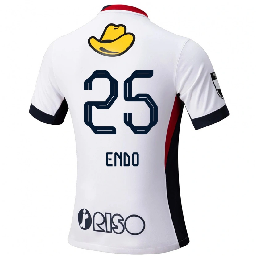Danxen Børn Yasushi Endo #25 Rød Sort Udebane Spillertrøjer 2025/26 Trøje T-Shirt