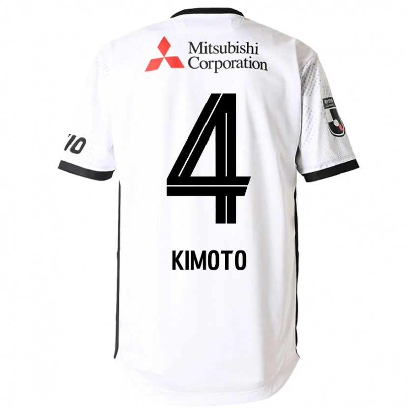 Danxen Børn Yasuki Kimoto #4 Royal Blå Hvid Udebane Spillertrøjer 2025/26 Trøje T-Shirt